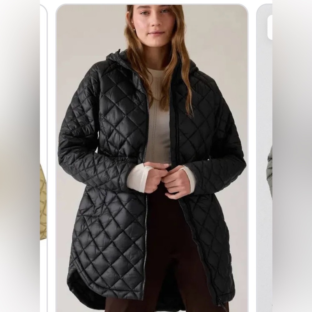 Athleta Whisper Featherless Puffer Parka Coat XS